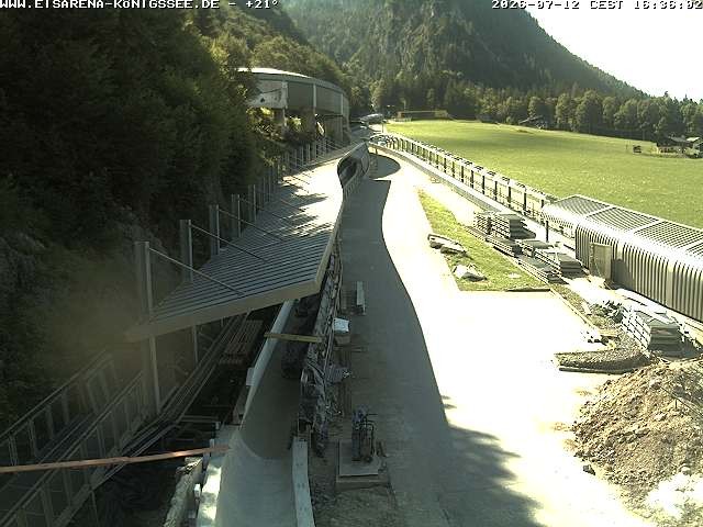Archiv Foto Webcam Westblick Bobbahn Königssee