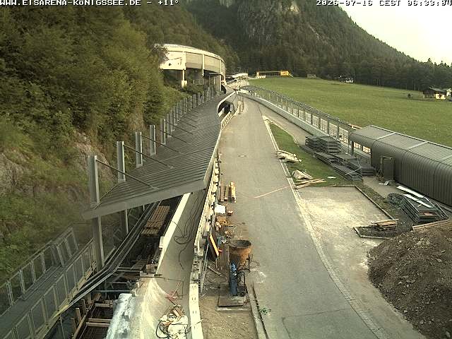 Archived image Webcam West view bob run Koenigsee