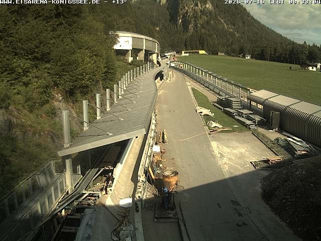 Archived image Webcam West view bob run Koenigsee