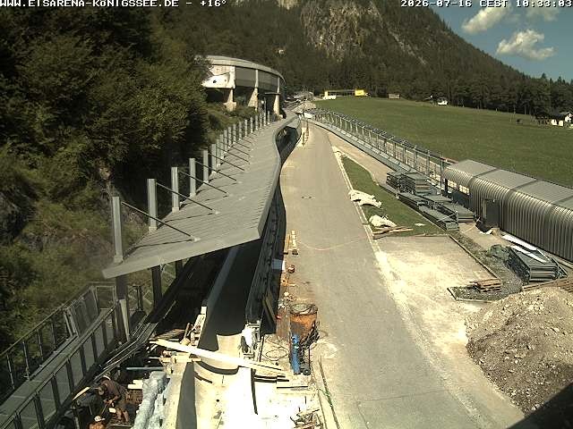Archived image Webcam West view bob run Koenigsee