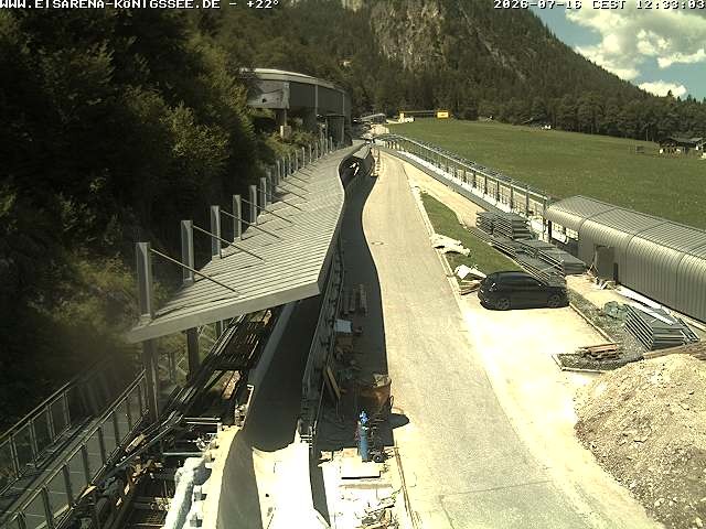 Archived image Webcam West view bob run Koenigsee