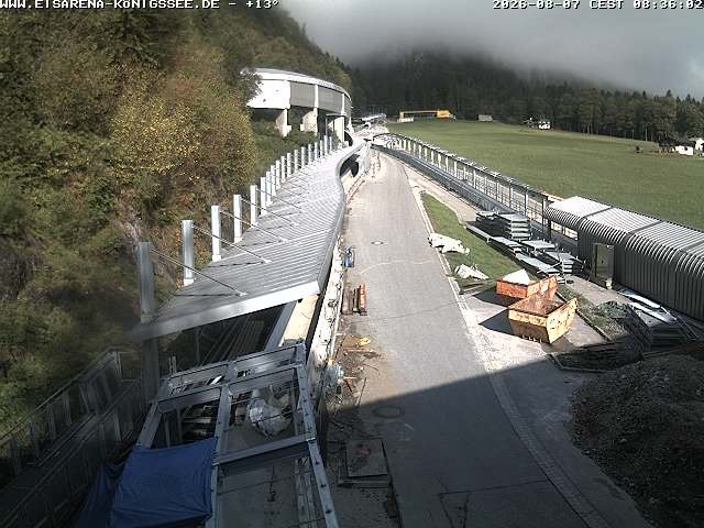 Archiv Foto Webcam Westblick Bobbahn Königssee