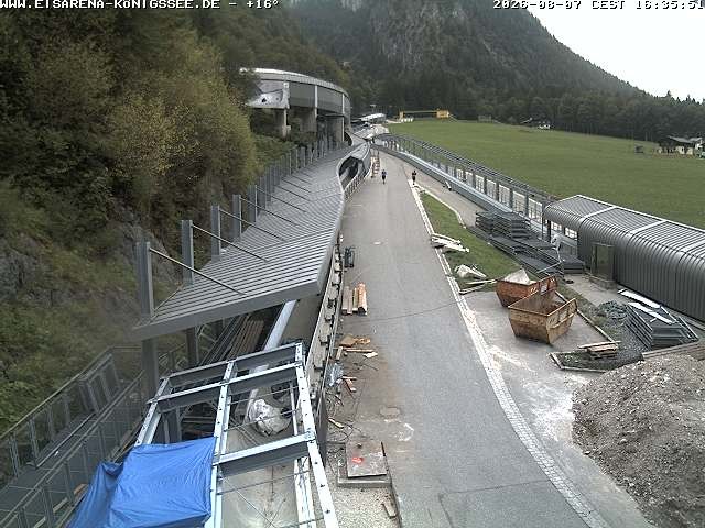 Archiv Foto Webcam Westblick Bobbahn Königssee