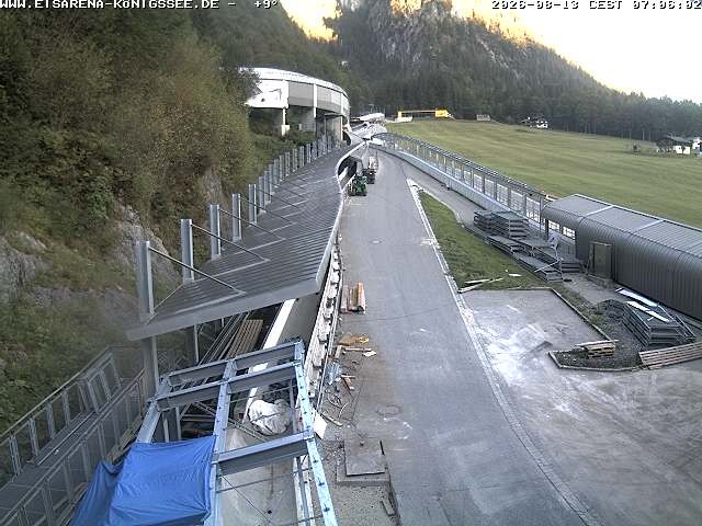 Archiv Foto Webcam Westblick Bobbahn Königssee