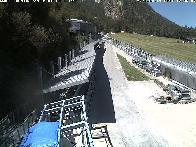 Archiv Foto Webcam Westblick Bobbahn Königssee