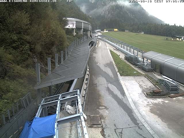Archiv Foto Webcam Westblick Bobbahn Königssee