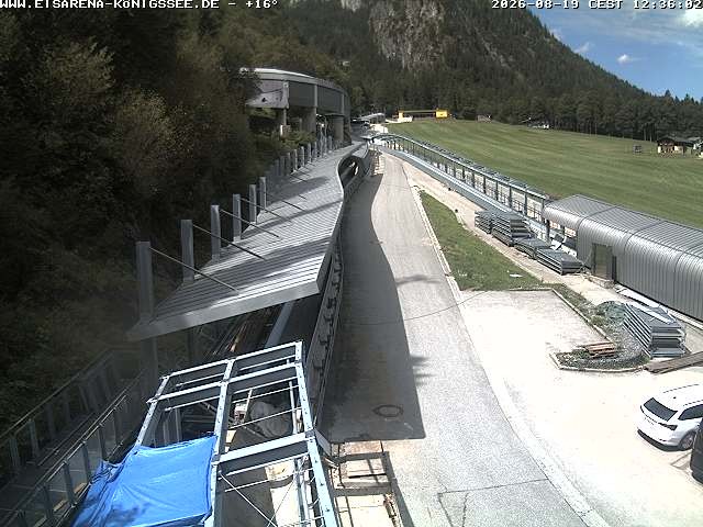 Archiv Foto Webcam Westblick Bobbahn Königssee