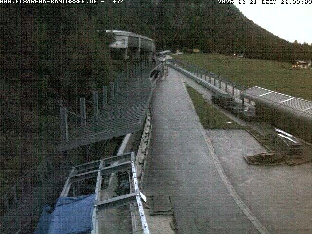 Archiv Foto Webcam Bobbahn am Königssee - Blick bergauf