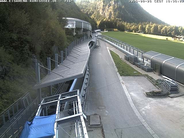 Archiv Foto Webcam Bobbahn am Königssee - Blick bergauf