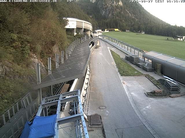 Archiv Foto Webcam Bobbahn am Königssee - Blick bergauf