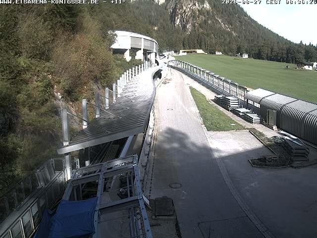 Archiv Foto Webcam Bobbahn am Königssee - Blick bergauf