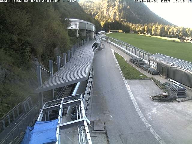 Archiv Foto Webcam Bobbahn am Königssee - Blick bergauf