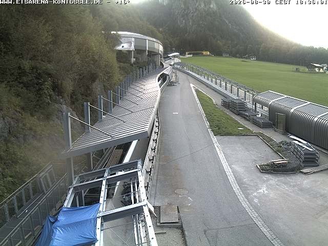 Archiv Foto Webcam Bobbahn am Königssee - Blick bergauf
