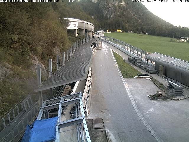 Archiv Foto Webcam Bobbahn am Königssee - Blick bergauf