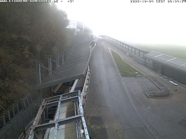 Archiv Foto Webcam Bobbahn am Königssee - Blick bergauf