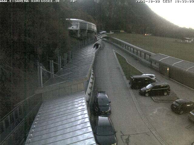 Archiv Foto Webcam Bobbahn am Königssee - Blick bergauf