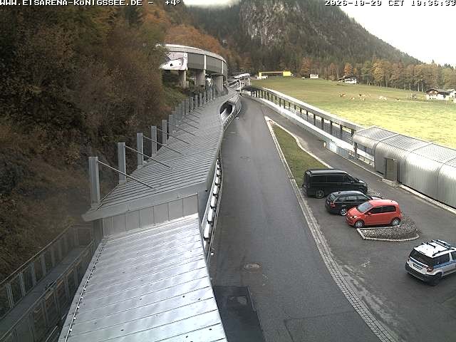Archiv Foto Webcam Bobbahn am Königssee - Blick bergauf