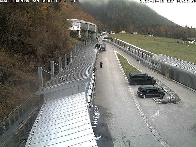 Archiv Foto Webcam Bobbahn am Königssee - Blick bergauf