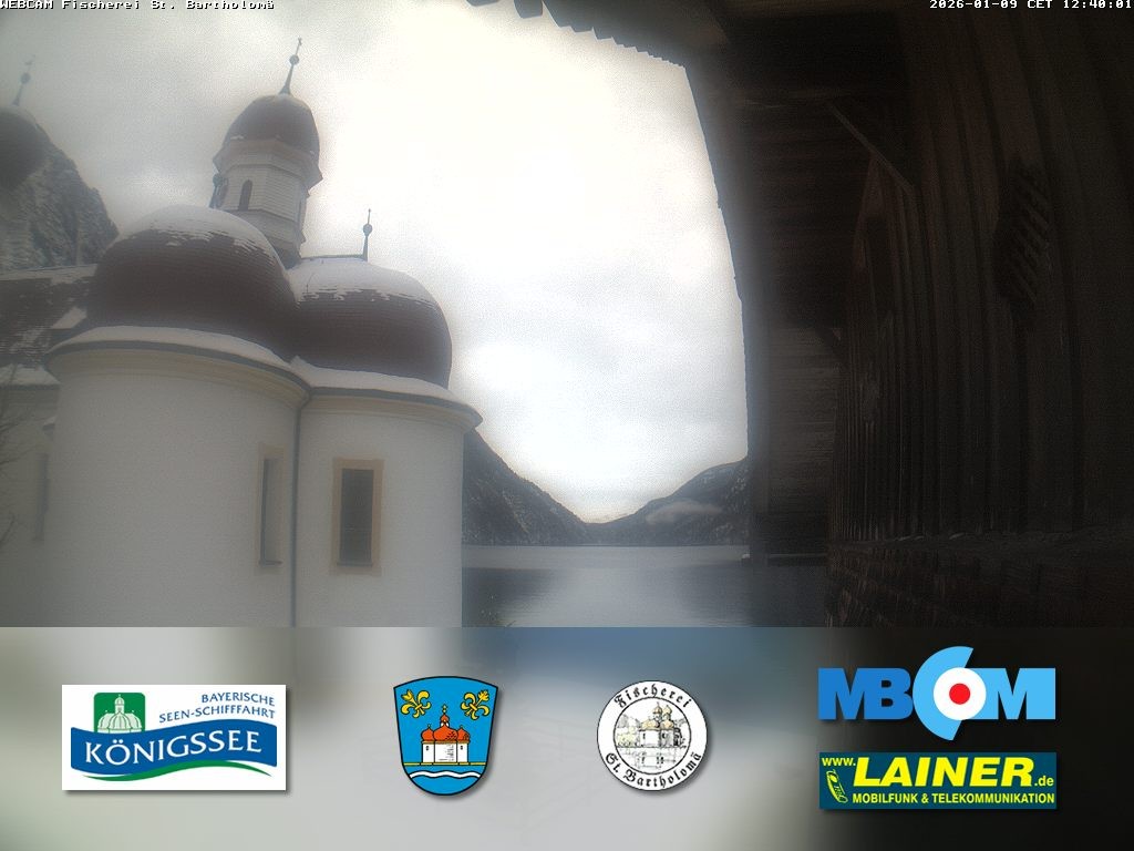 Archived image Webcam Koenigssee: St. Bartholomae