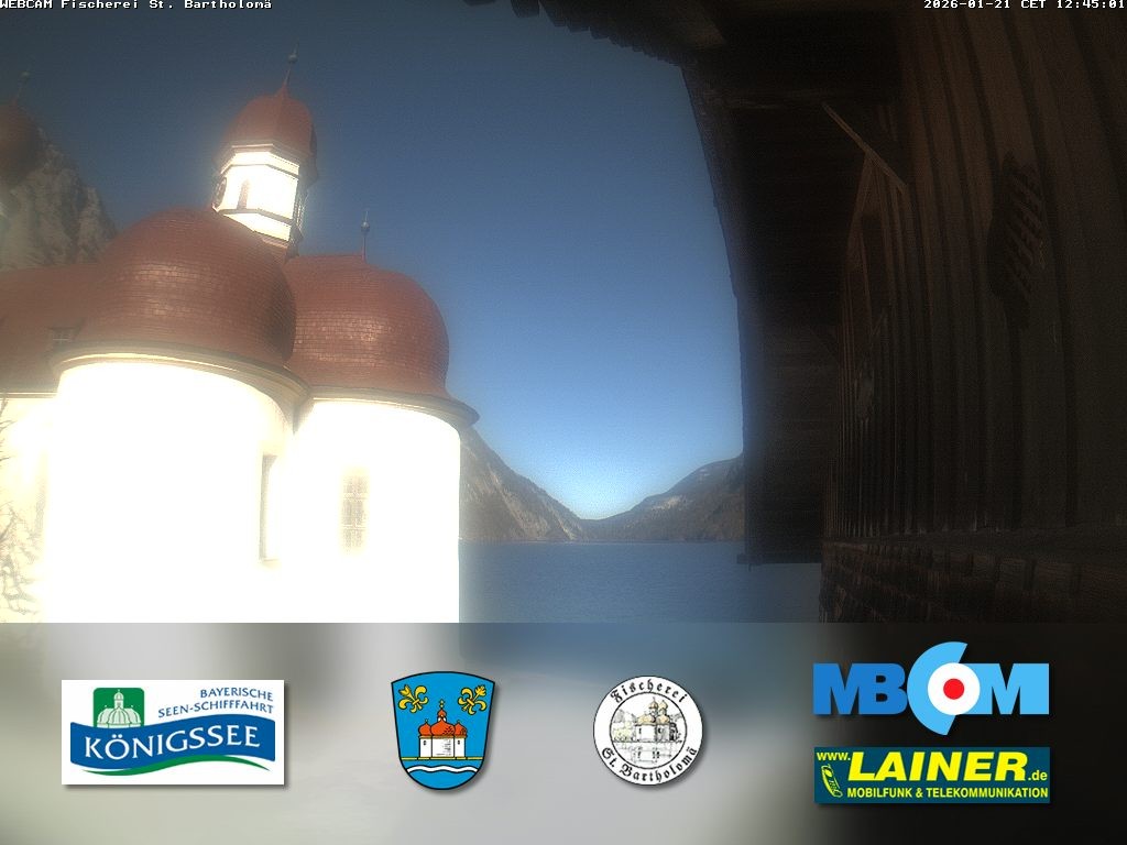Archiv Foto Webcam St. Bartholomä, Königssee