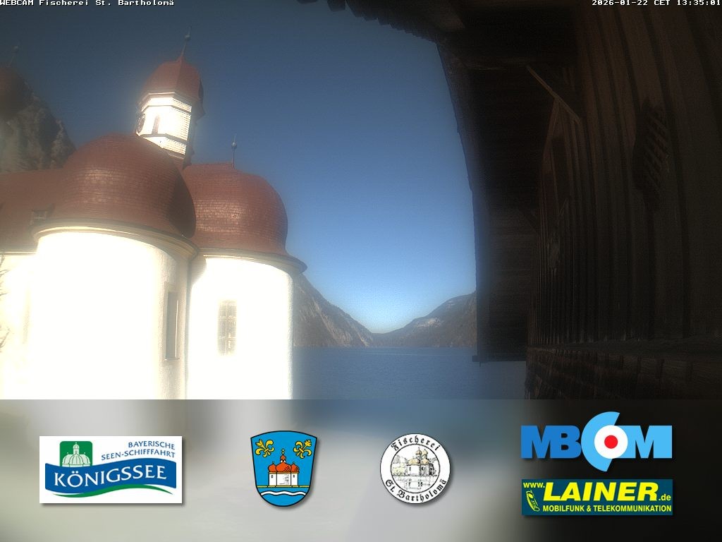Archiv Foto Webcam St. Bartholomä, Königssee