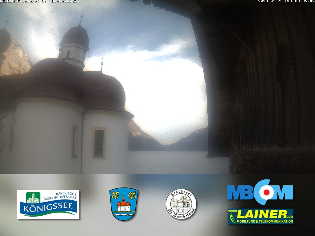 Archiv Foto Webcam St. Bartholomä, Königssee