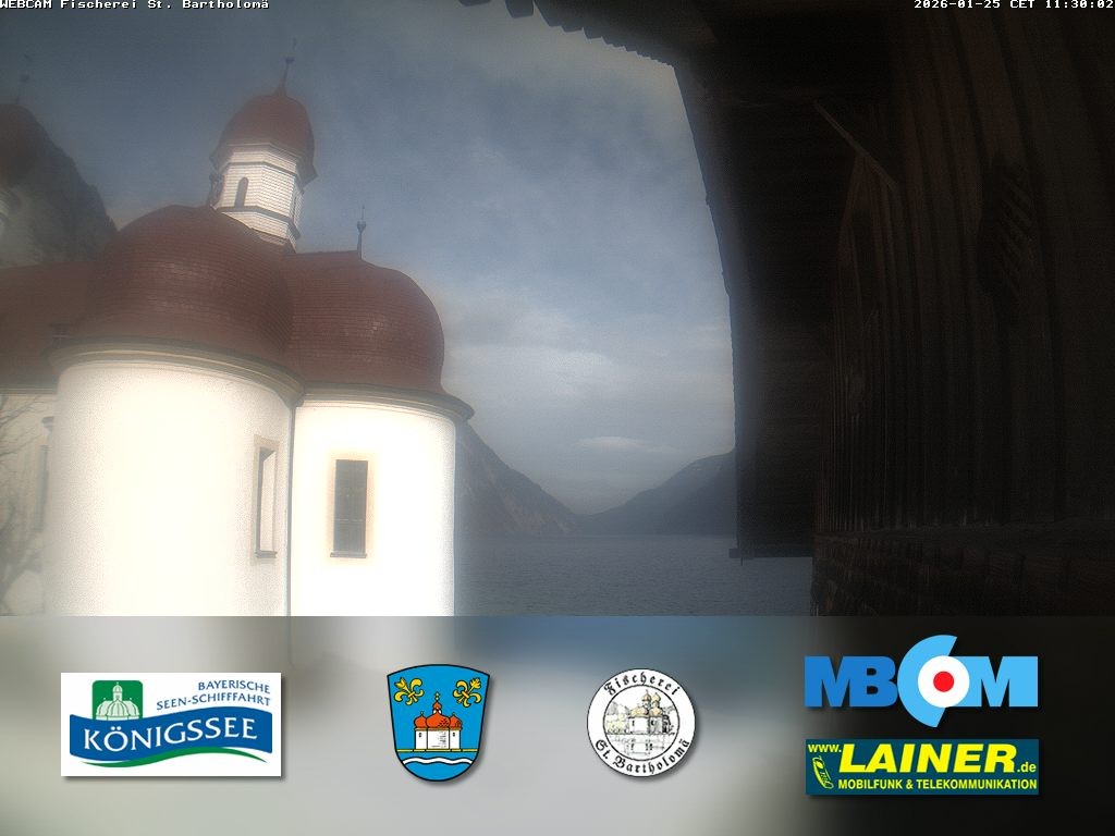 Archiv Foto Webcam St. Bartholomä, Königssee