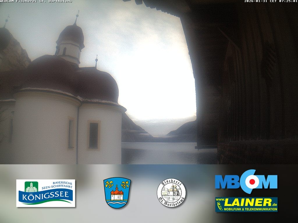 Archiv Foto Webcam St. Bartholomä, Königssee