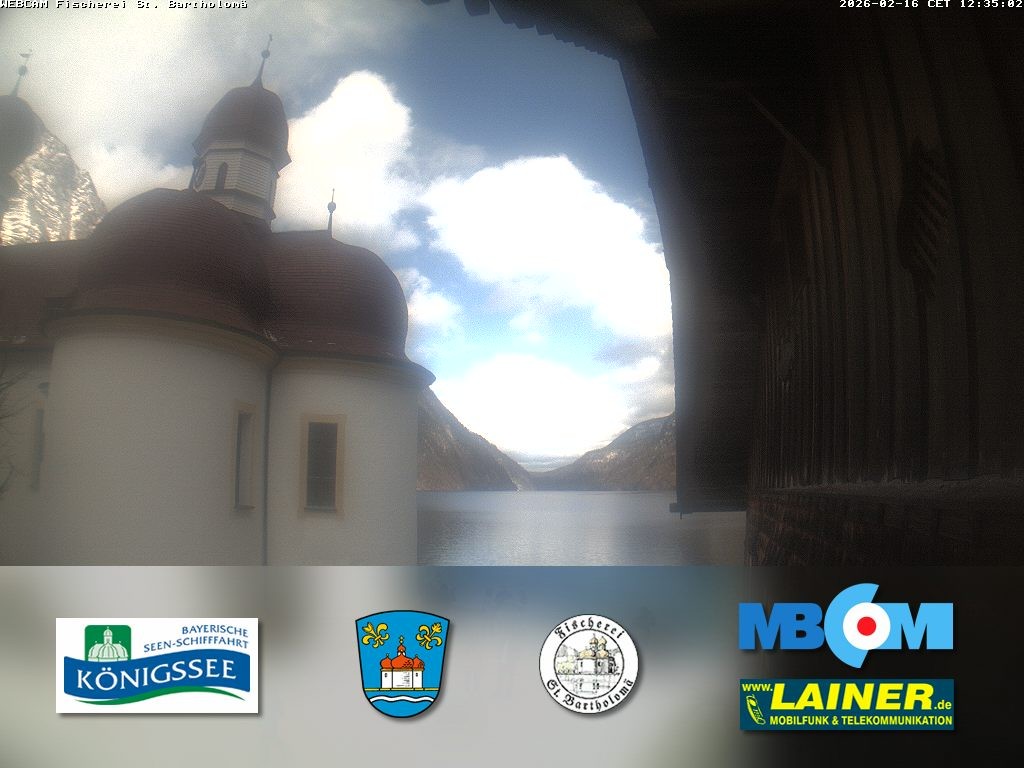 Archived image Webcam Koenigssee: St. Bartholomae