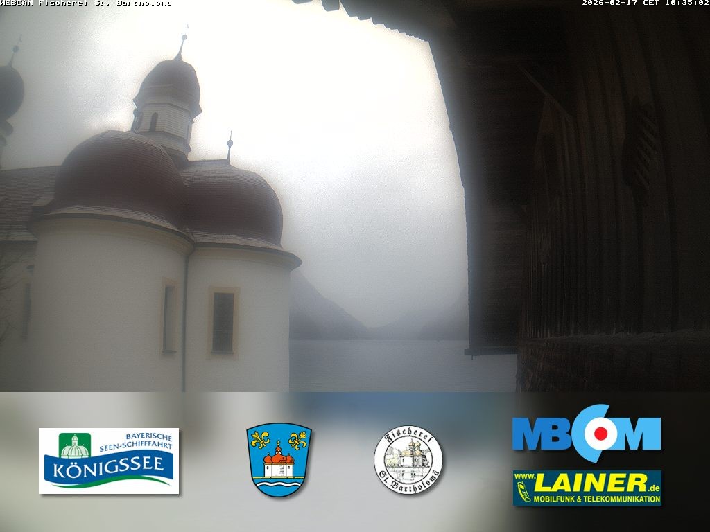 Archived image Webcam Koenigssee: St. Bartholomae