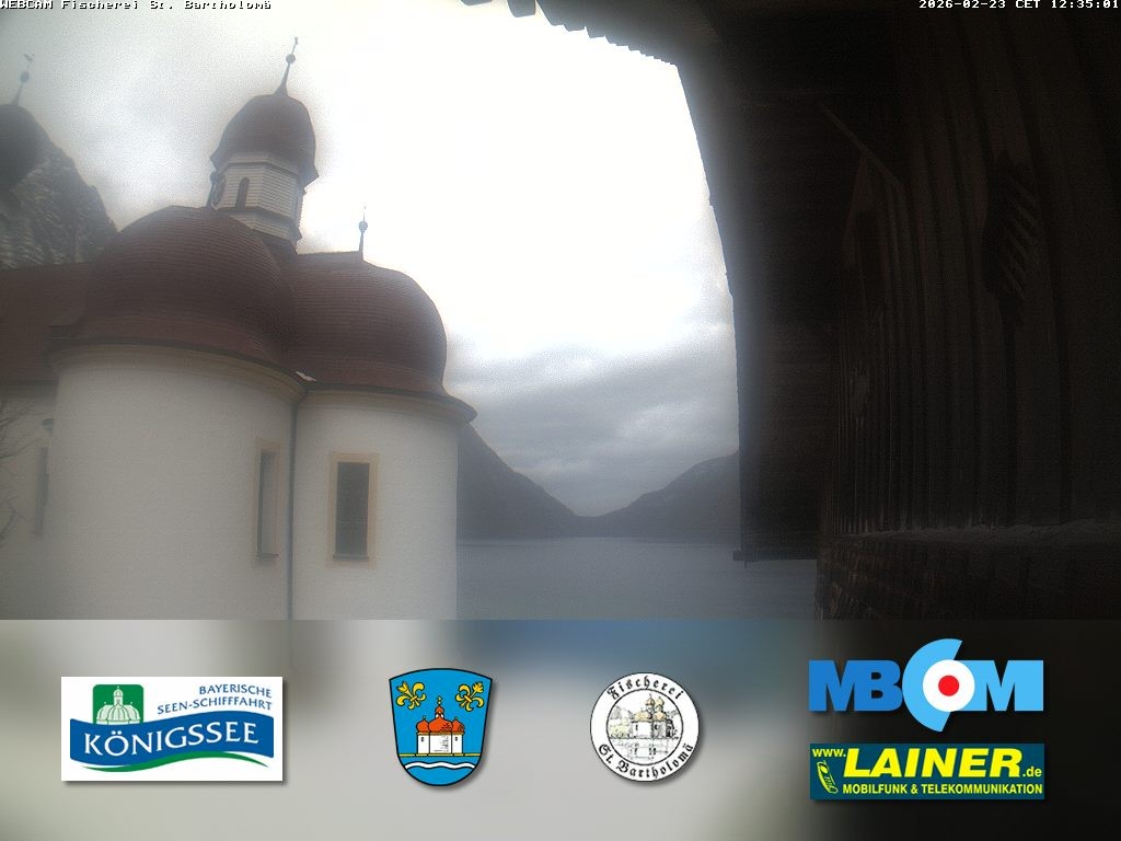 Archived image Webcam Koenigssee: St. Bartholomae
