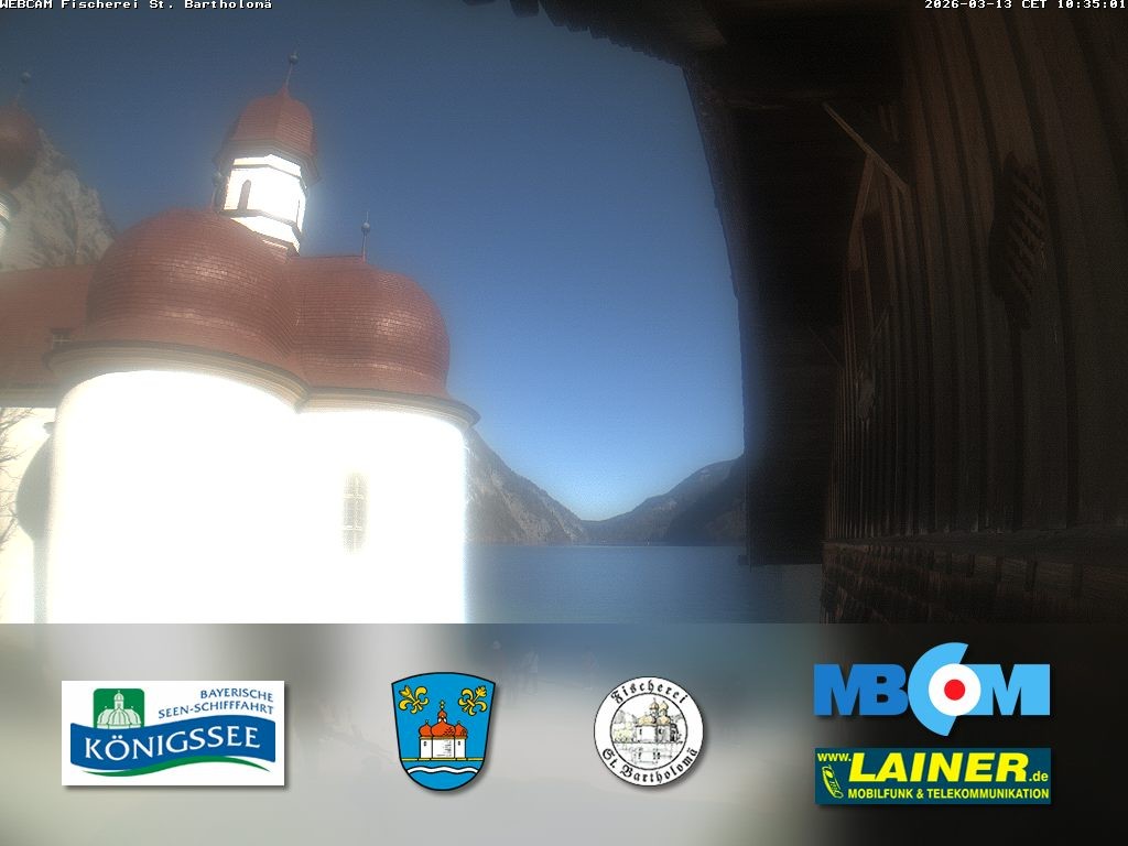 Archiv Foto Webcam St. Bartholomä, Königssee