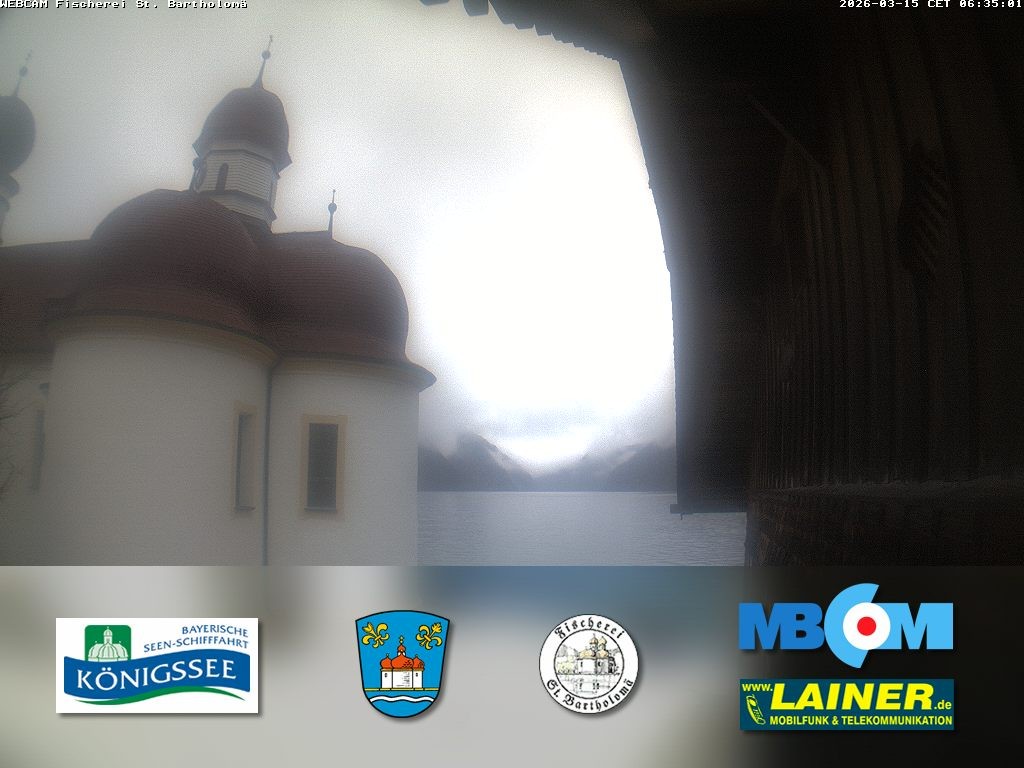 Archiv Foto Webcam St. Bartholomä, Königssee
