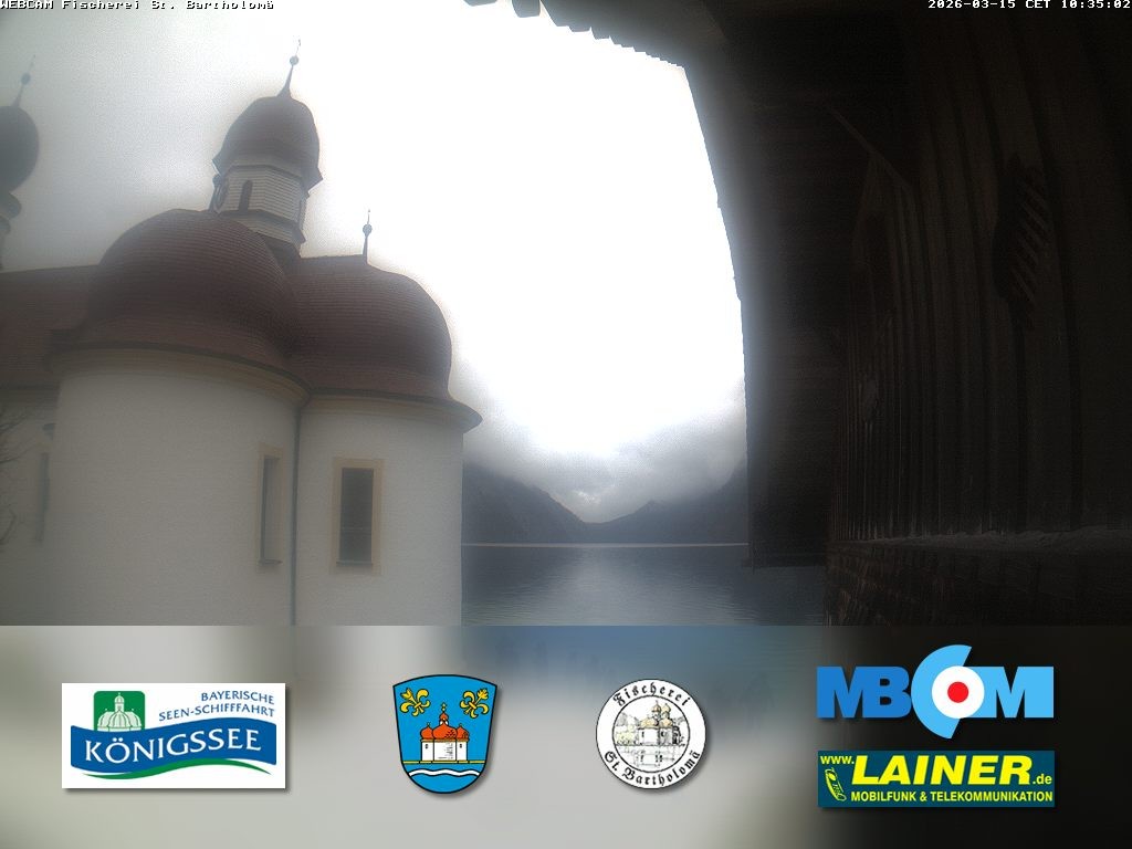 Archiv Foto Webcam St. Bartholomä, Königssee