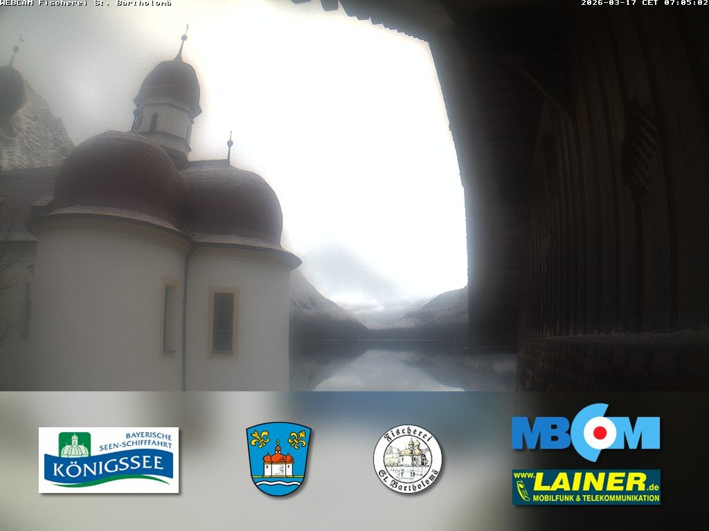 Archiv Foto Webcam St. Bartholomä, Königssee