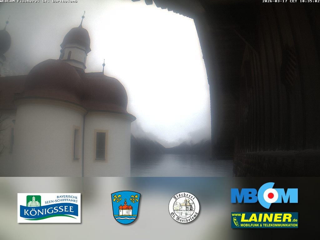 Archiv Foto Webcam St. Bartholomä, Königssee