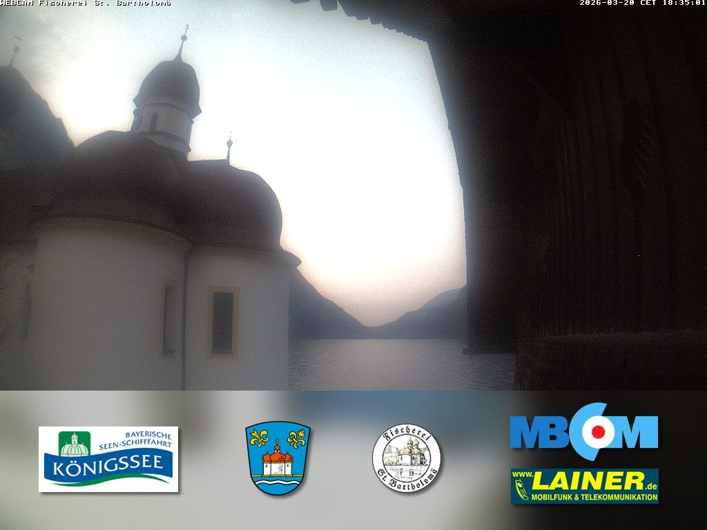 Archiv Foto Webcam St. Bartholomä, Königssee