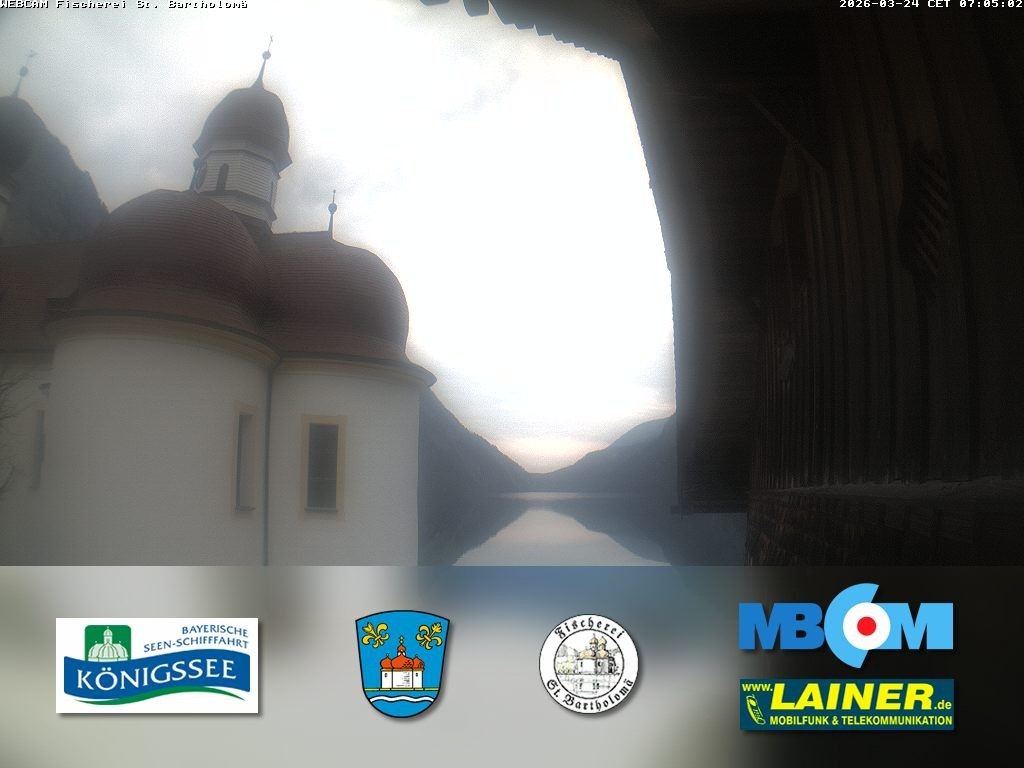 Archiv Foto Webcam St. Bartholomä, Königssee
