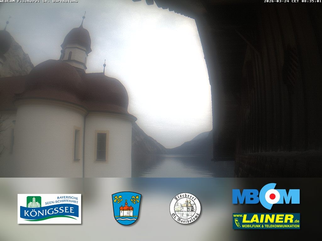 Archiv Foto Webcam St. Bartholomä, Königssee