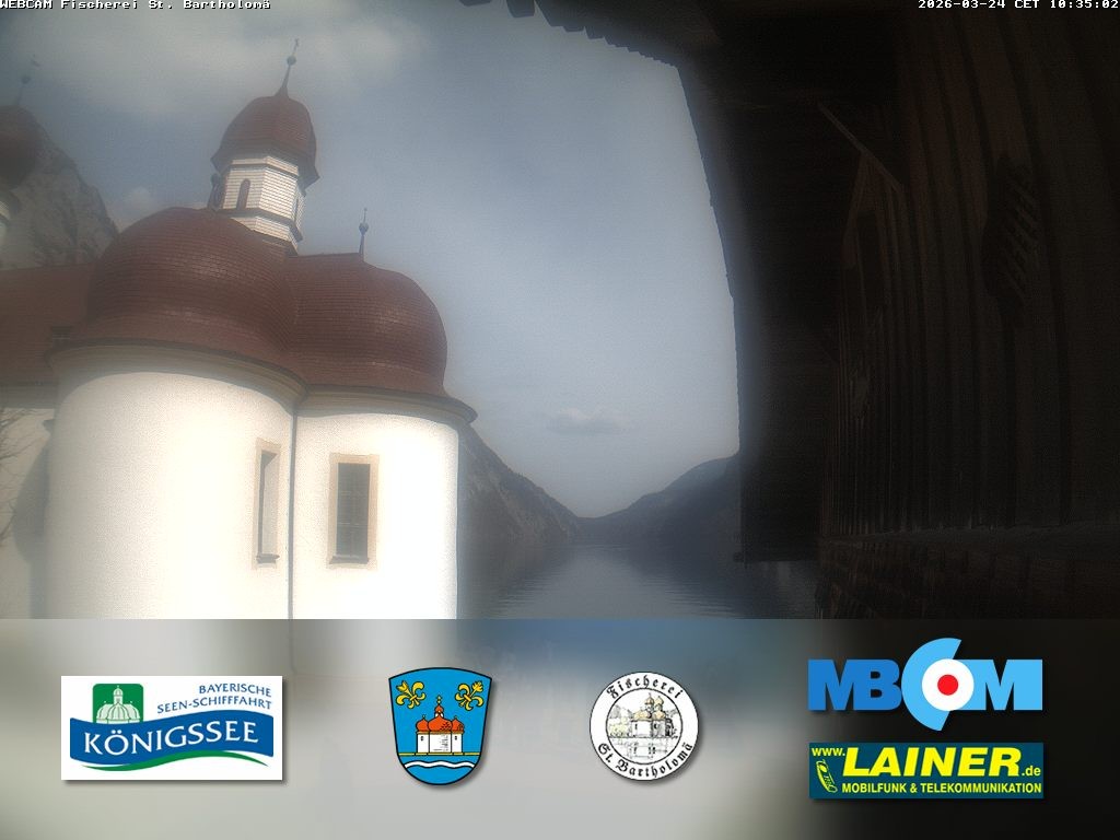 Archiv Foto Webcam St. Bartholomä, Königssee