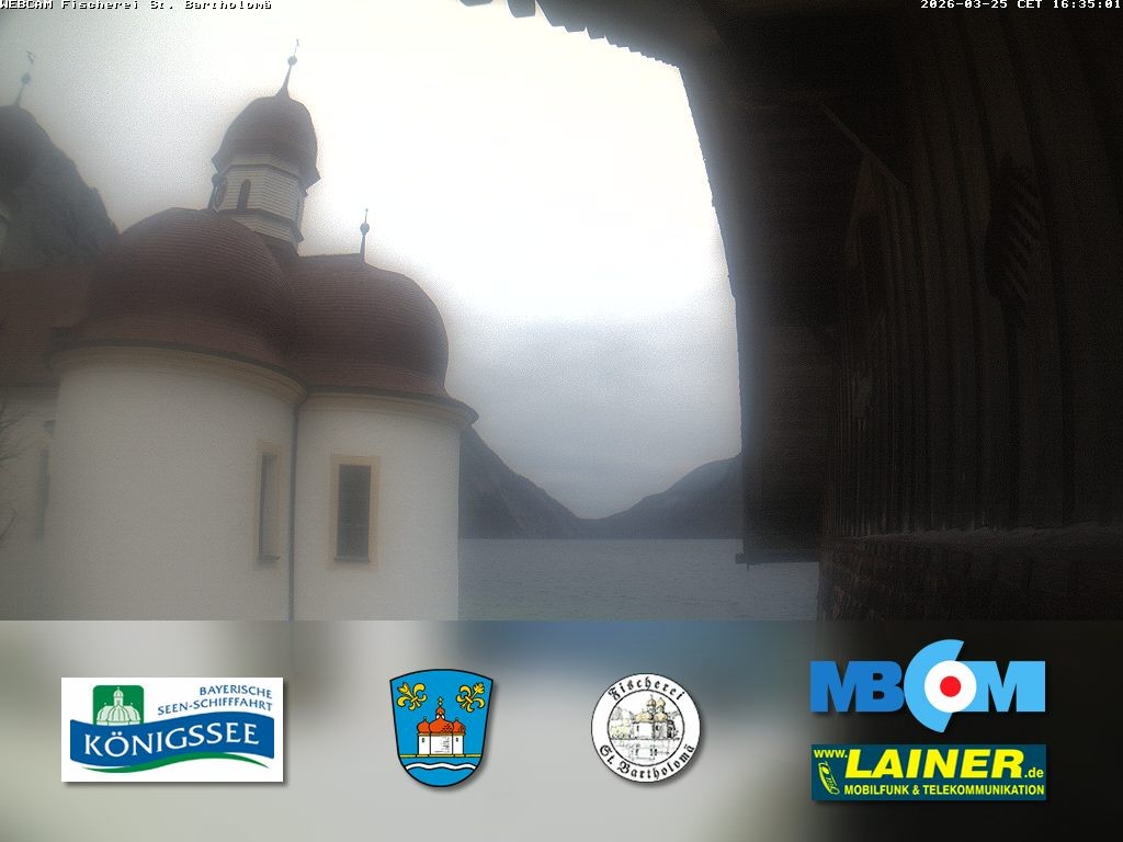 Archiv Foto Webcam St. Bartholomä, Königssee