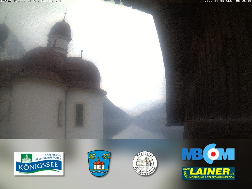Archiv Foto Webcam St. Bartholomä, Königssee