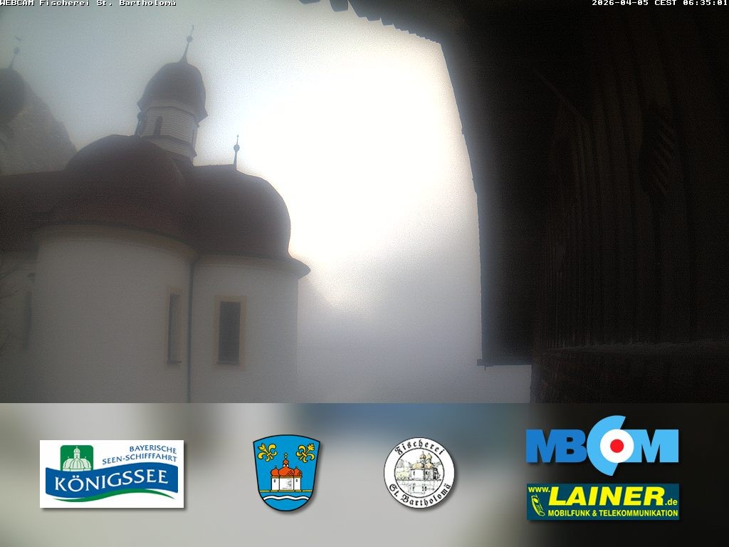 Archiv Foto Webcam St. Bartholomä, Königssee