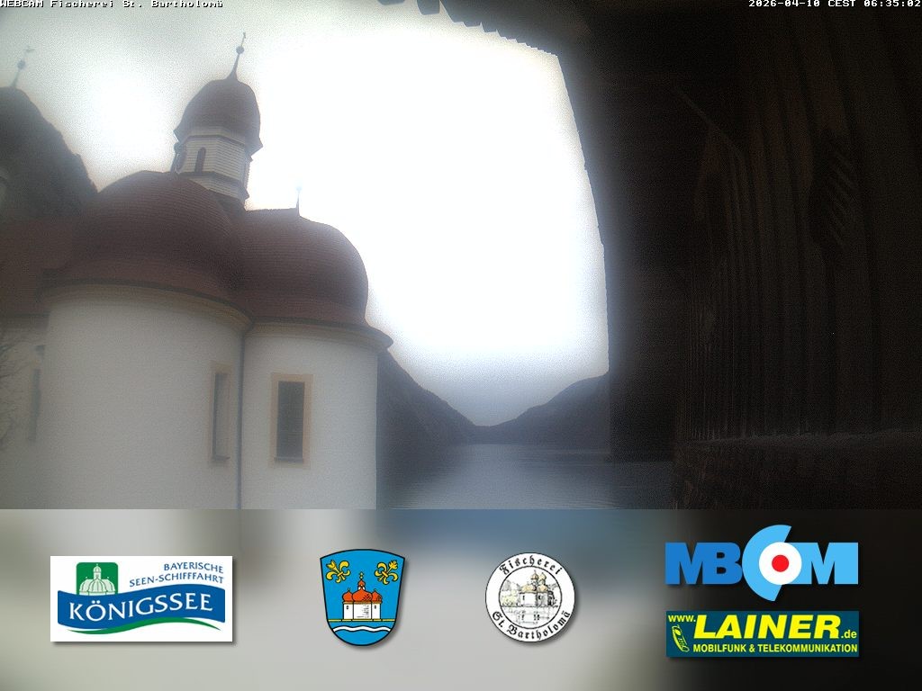 Archiv Foto Webcam St. Bartholomä, Königssee