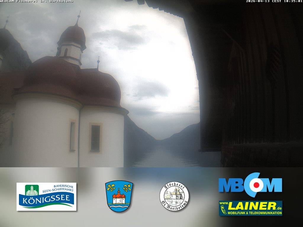 Archiv Foto Webcam St. Bartholomä, Königssee