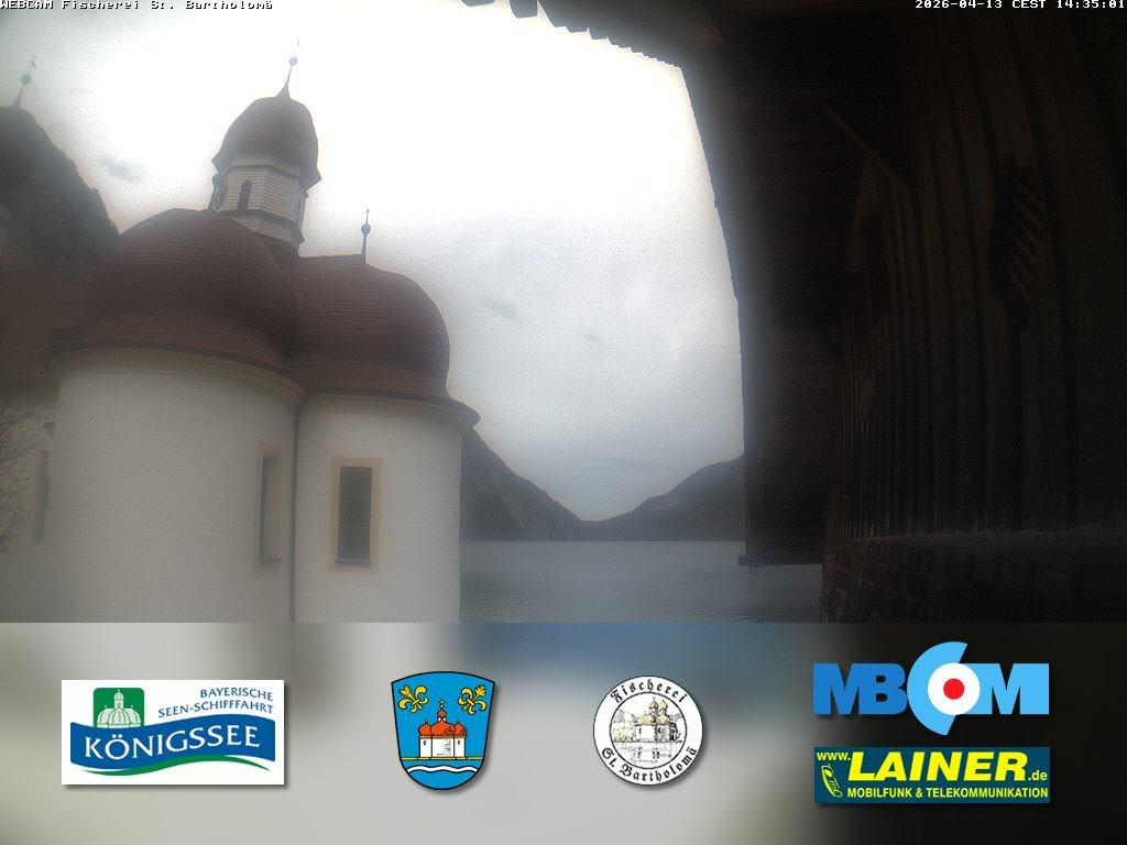 Archiv Foto Webcam St. Bartholomä, Königssee