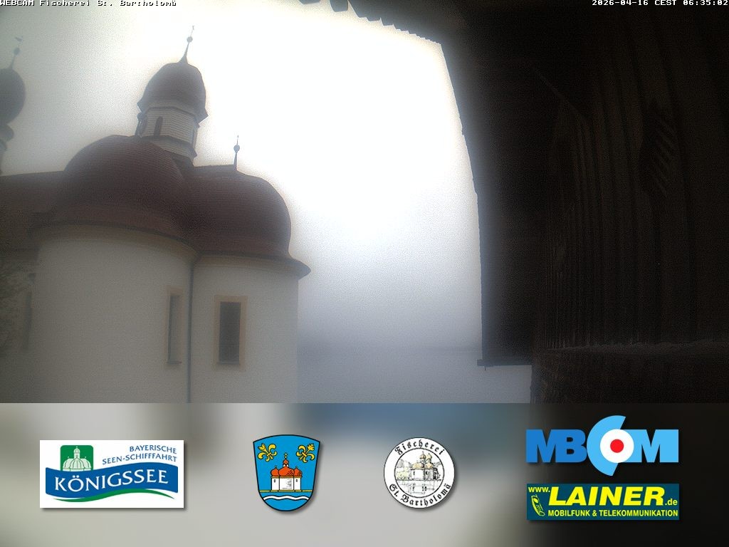 Archiv Foto Webcam St. Bartholomä, Königssee