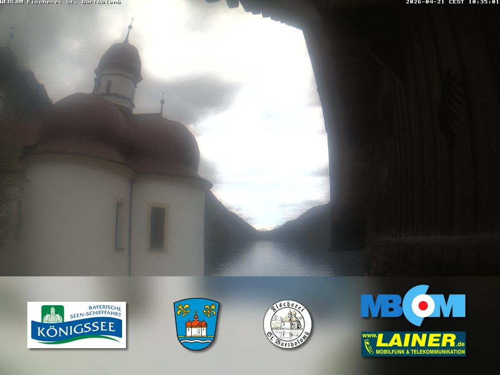 Archiv Foto Webcam St. Bartholomä, Königssee