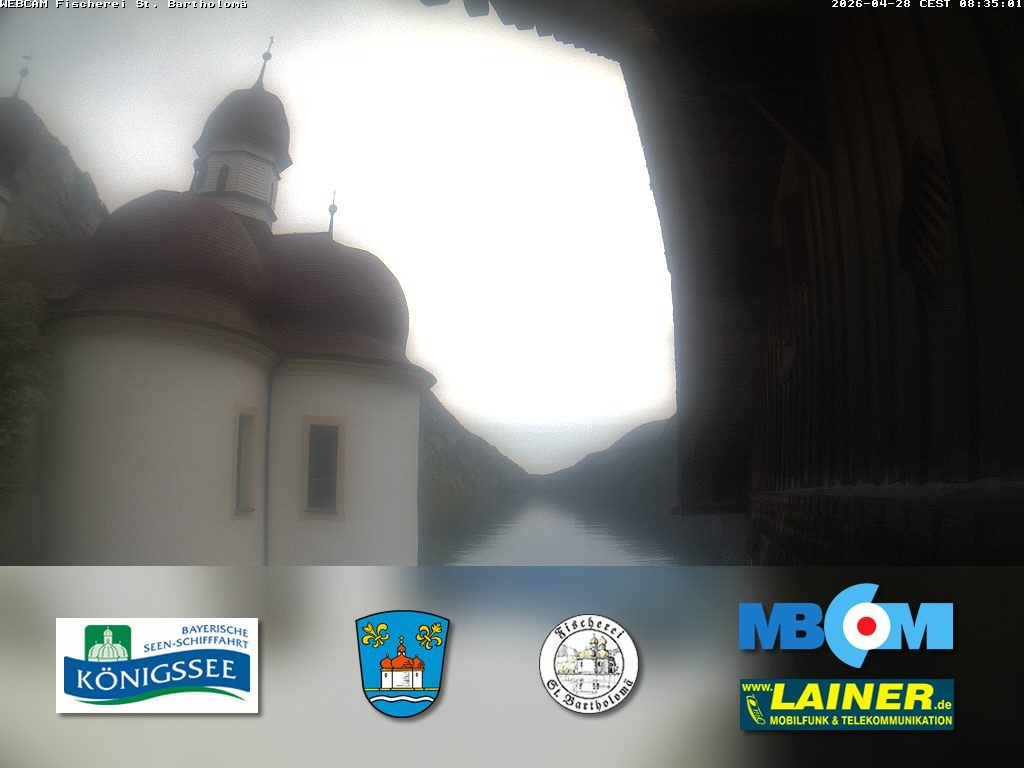 Archiv Foto Webcam St. Bartholomä, Königssee
