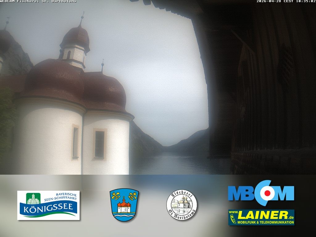 Archiv Foto Webcam St. Bartholomä, Königssee